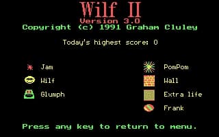 Wilf menu