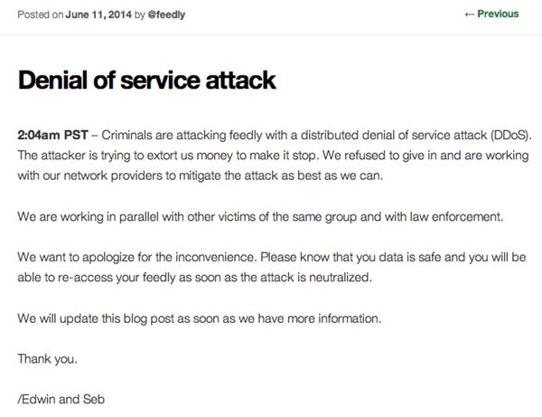 Feedly statement