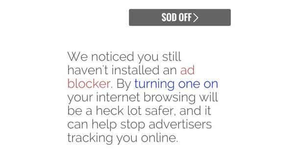 No adblocker