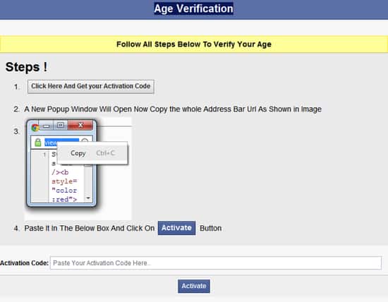 Age verification dialog