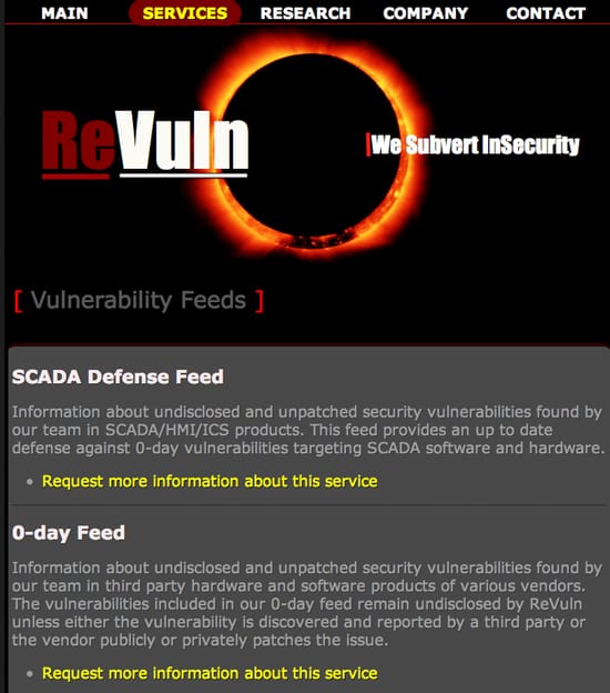Revuln website