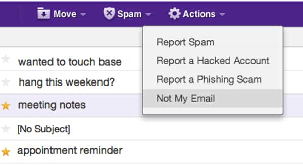 Yahoo - Not My Email