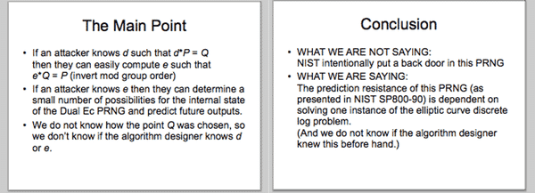 Part of paper by Dan Shumow and Niels Ferguson