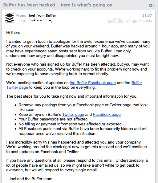 Buffer hacked
