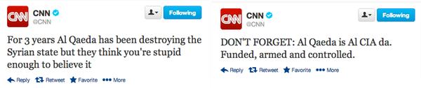 Hacked CNN account tweets messages from Syrian Electronic Army