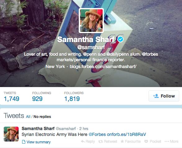 Samantha Sharf on Twitter