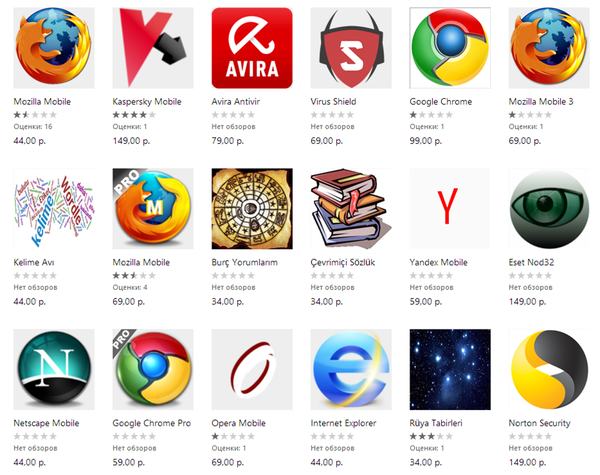 Bogus Windows phone apps