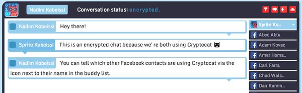 Encrypted Facebook Chat via Cryptocat