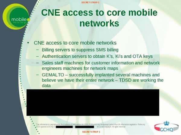 GCHQ slide on Gemalto breach