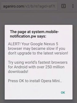 Ad for Opera Mini
