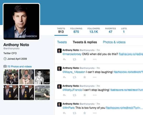 Tweets from Twitter's CFO