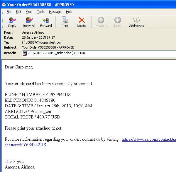 Vawktrak malware attack, as sighted by Virus Bulletin