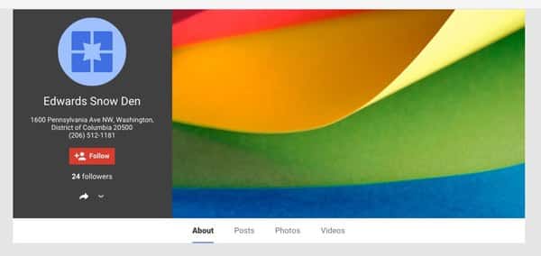 Edwards Snow Den on Google Plus