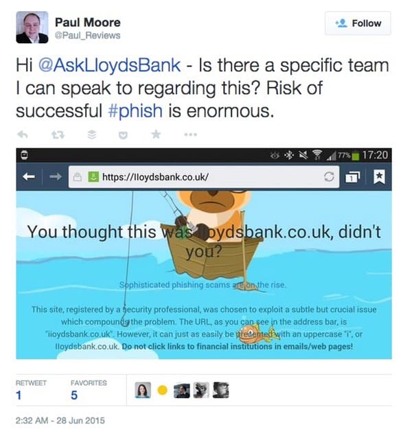 Tweet to Lloyds Bank