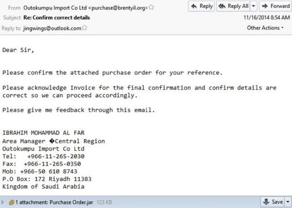 Malicious email