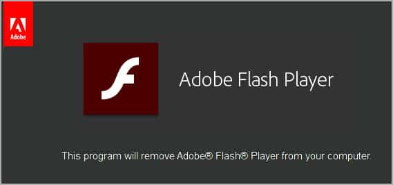 Uninstalling Flash on Windows