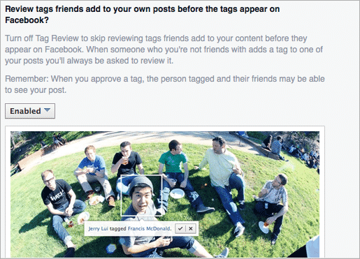 Facebook tag review