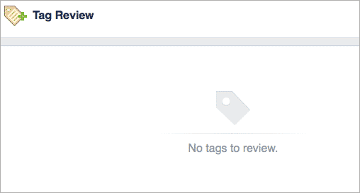 Facebook tag screen