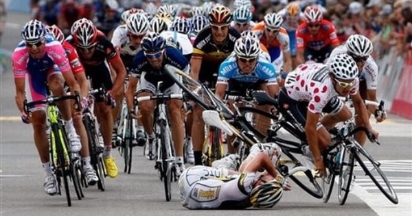 Fallen cyclists