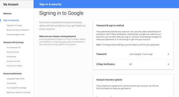 Google 2sv