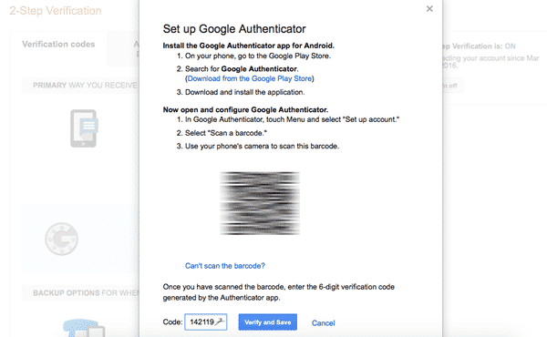Google authenticator 8