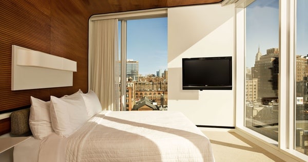A hotel room