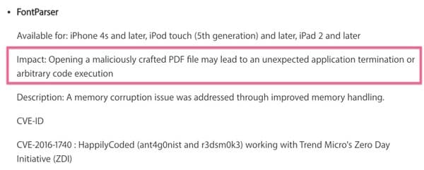IOS security flaw