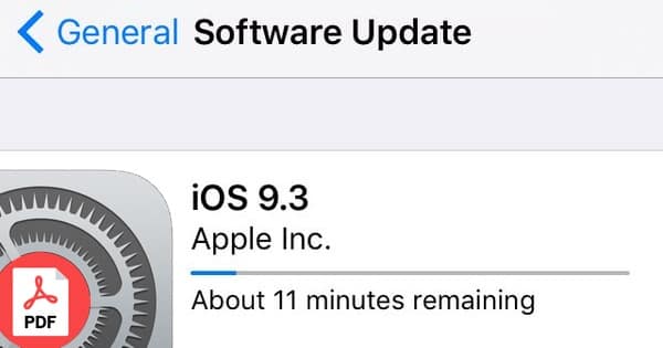 iOS 9.3 / PDF