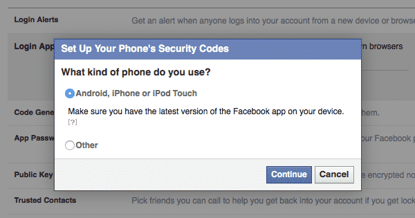 Facebook 2sv 7