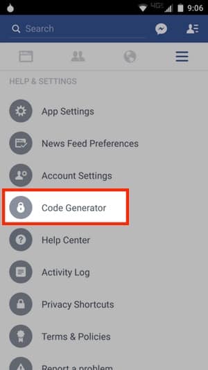 Facebook 2sv