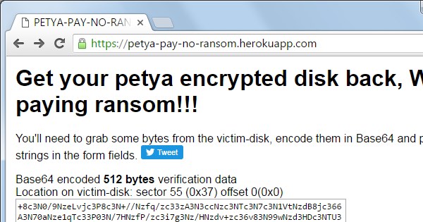 Petya recovery