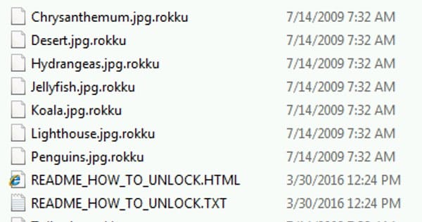 Rokku encrypted files