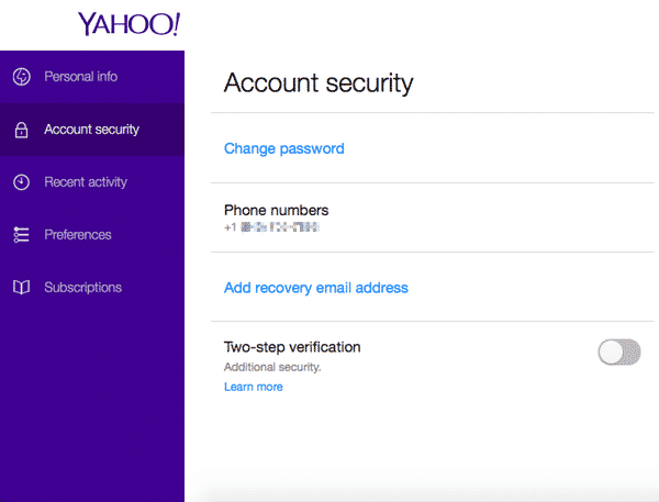 Yahoo 2sv 2