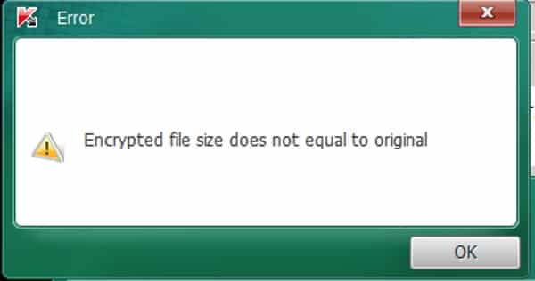 Kaspersky tool error