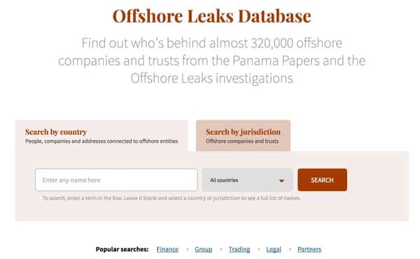 Offshore leaks search