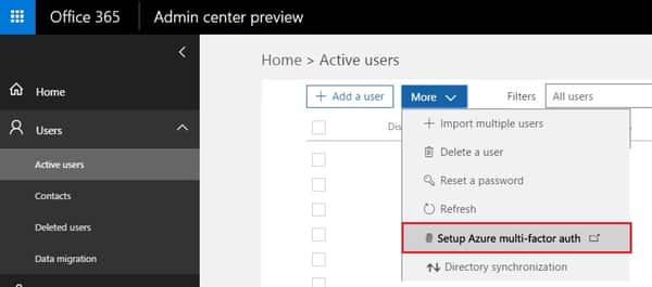Office365 mfa new
