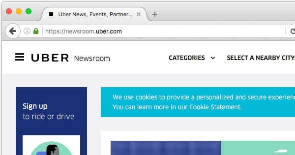 Uber newsroom