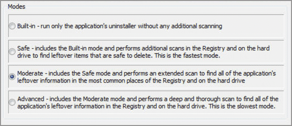 Revo modes