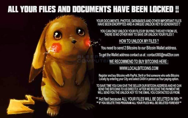 Pokemon ransomware