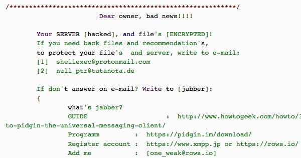 Ransomware messa