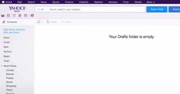 Yahoo account