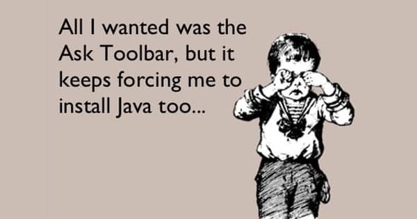 Ask toolbar and Java - they deserve each other