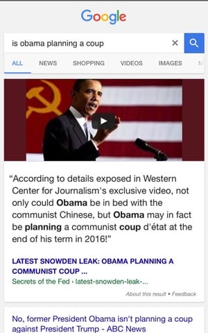 Google search result