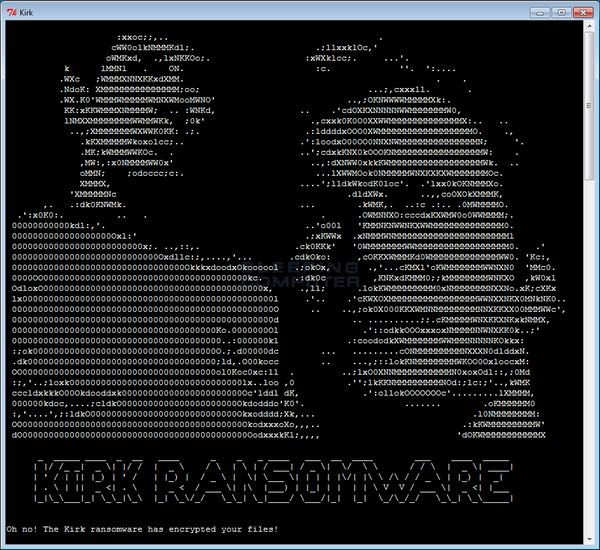Kirk ransomware