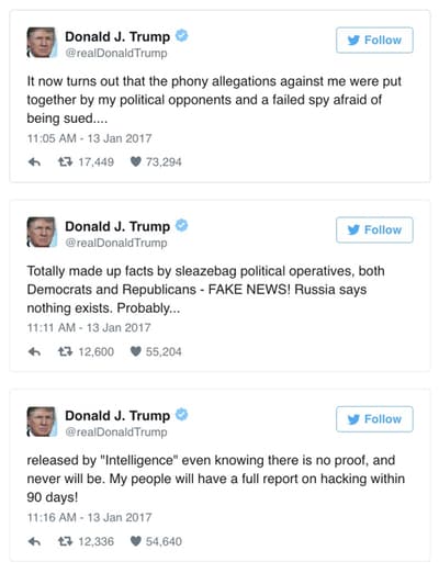Donald tweets 90 days