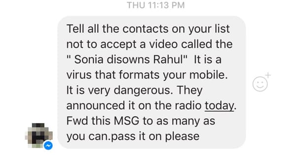 Sonia disowns Rahul virus? It's a hoax