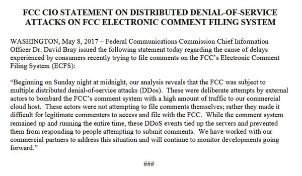 FCC statement