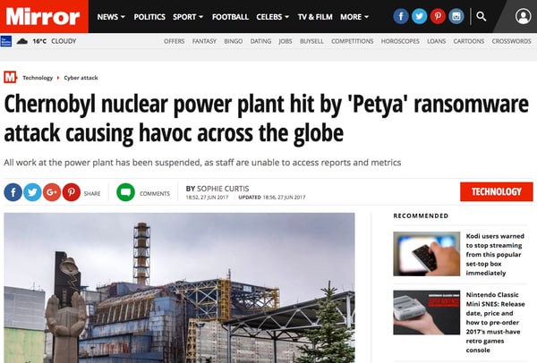 Chernobyl headline