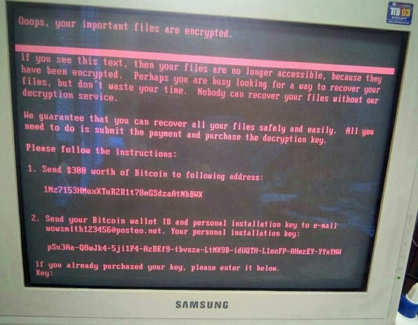 Infected pc